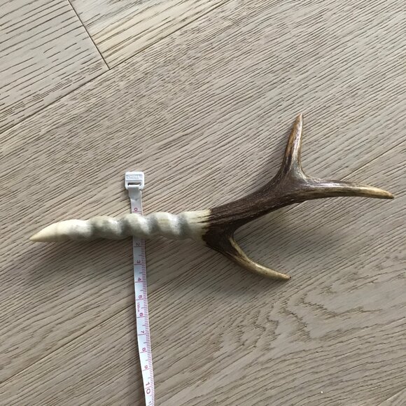 Roe deer antler twisted hair stick - Hand-carved - Picture 7 of 9